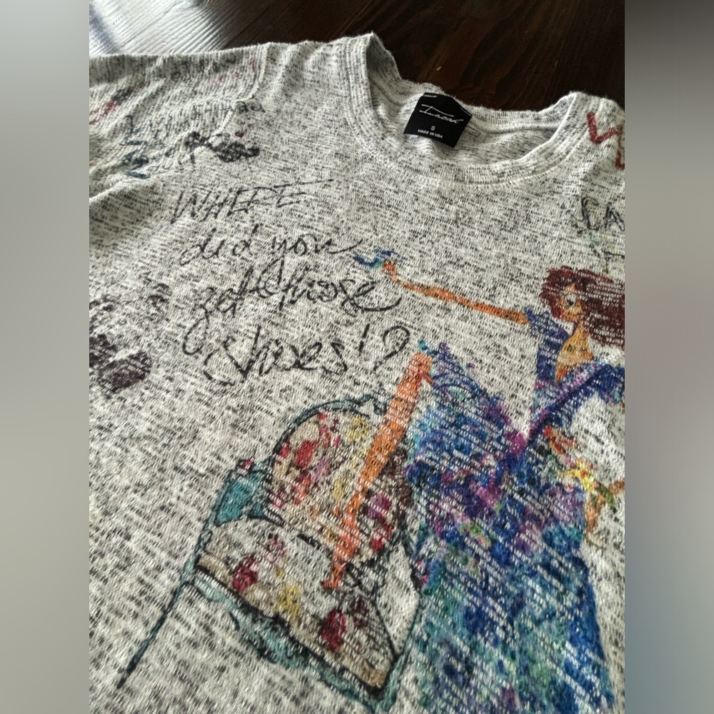 Inoah‎ | Wearable Art | Asymmetrical Tunic | Drawing | Music | Fashion | Small - Picture 4 of 8